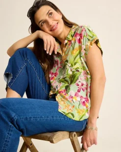 Women Tommy Bahama Tops & Shirts<Orchid Bay Silk Camp Shirt