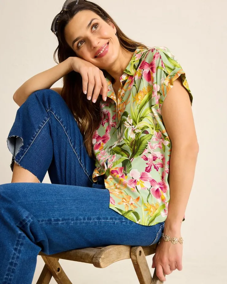 Women Tommy Bahama Tops & Shirts<Orchid Bay Silk Camp Shirt