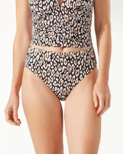 Women Tommy Bahama Bikini Bottoms<Palm Modern® Safari Cat High-Waist Bikini Bottoms