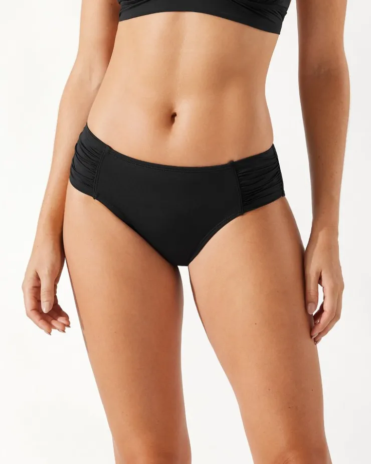Women Tommy Bahama Bikini Bottoms<Pearl High-Waist Side-Shirred Bikini Bottoms