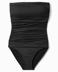 Women Tommy Bahama One-Piece Suits<Pearl Shirred Bandeau One-Piece Swimsuit