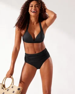 Women Tommy Bahama Bikini Bottoms<Pearl Shirred High-Waist Bikini Bottoms