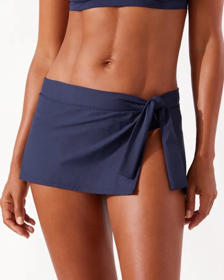 Women Tommy Bahama Bikini Bottoms<Pearl Skirted Side-Tie Skirted Bikini Bottoms