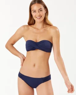 Women Tommy Bahama Bikini Tops<Pearl Twist-Front Bandeau Bikini Top