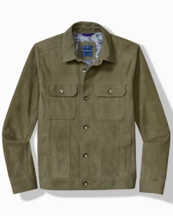 Tommy Bahama Jackets & Outerwear<Pine Lake Suede Trucker Jacket