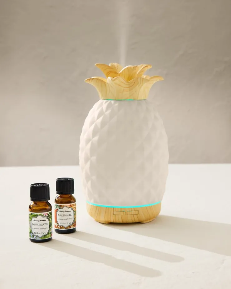 Tommy Bahama Candles & Diffusers<Ceramic Pineapple Diffuser Oil Refill Set