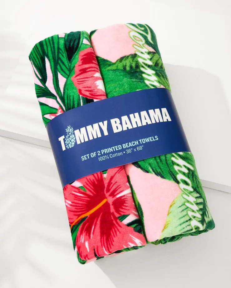 Tommy Bahama Beach Towels<Pineapple Queen & Swaying Fronds Beach Towels — Set of 2