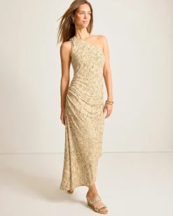 Women Tommy Bahama Dresses<Playa Python Maxi One-Shoulder Dress