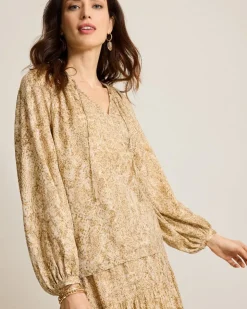 Women Tommy Bahama Tops & Shirts<Playa Python Peasant Top