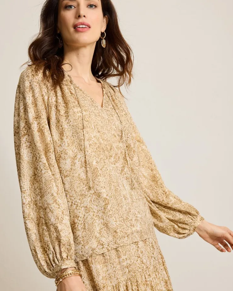 Women Tommy Bahama Tops & Shirts<Playa Python Peasant Top