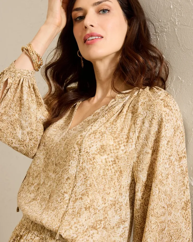 Women Tommy Bahama Tops & Shirts<Playa Python Peasant Top