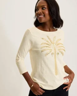 Women Tommy Bahama Tops & Shirts<Puerta Del Sol Lux 3/4-Sleeve T-Shirt