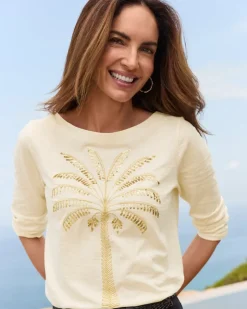 Women Tommy Bahama Tops & Shirts<Puerta Del Sol Lux 3/4-Sleeve T-Shirt