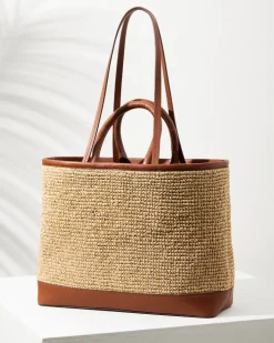 Women Tommy Bahama Handbags & Clutches<Raffia & Leather Pineapple Tote