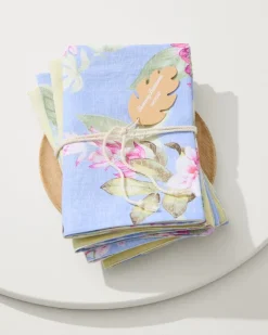 Tommy Bahama Drinkware & Bar<Upcycled Reversible Linen Dinner Napkins - Set of 4