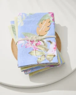 Tommy Bahama Drinkware & Bar<Upcycled Reversible Linen Dinner Napkins - Set of 4