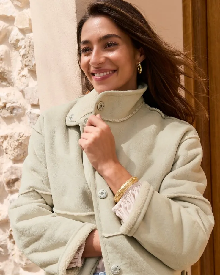 Women Tommy Bahama Jackets<Reversible Faux Shearling Coat