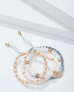 Women Tommy Bahama Jewelry<Sanibel Island Heishi and Pearl Bracelet Set