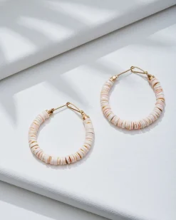 Women Tommy Bahama Jewelry<Sanibel Island Heishi Shell Hoop Earrings