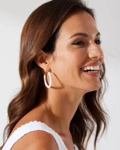 Women Tommy Bahama Jewelry<Sanibel Island Heishi Shell Hoop Earrings