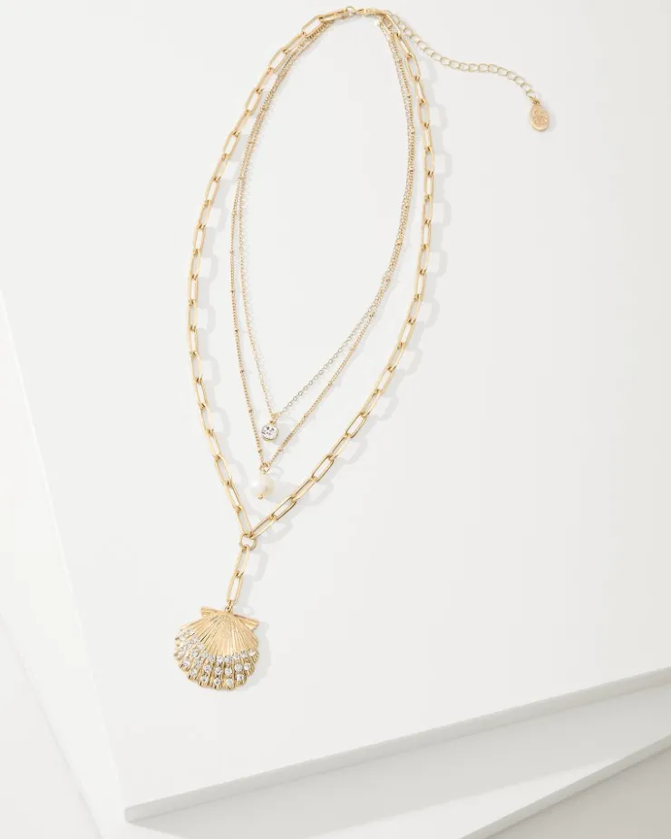 Women Tommy Bahama Jewelry<Sanibel Island Layered Shell Pendant Necklace