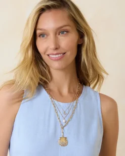 Women Tommy Bahama Jewelry<Sanibel Island Layered Shell Pendant Necklace