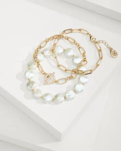 Women Tommy Bahama Jewelry<Sanibel Island Link & Pearl Bracelet Set