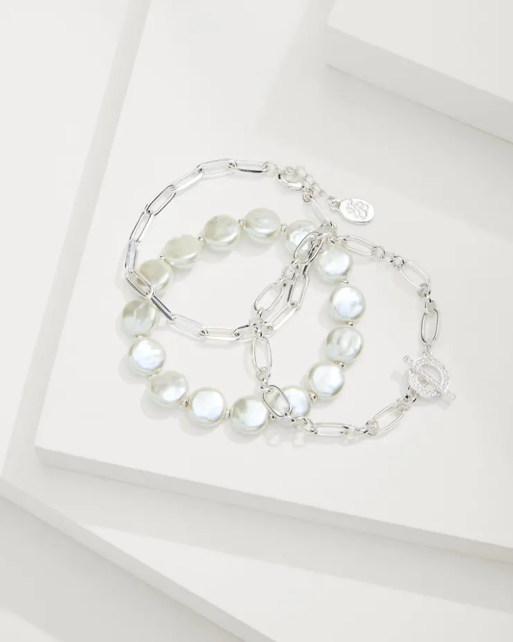 Women Tommy Bahama Jewelry<Sanibel Island Link & Pearl Bracelet Set