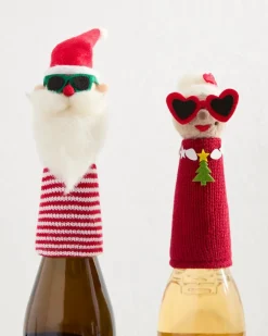 Tommy Bahama Drinkware & Bar<Santa & Mrs. Claus Bottle Topper Set