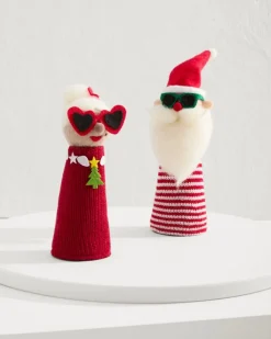 Tommy Bahama Drinkware & Bar<Santa & Mrs. Claus Bottle Topper Set