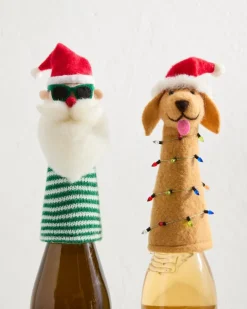 Tommy Bahama Drinkware & Bar<Santa & Retriever Bottle Topper Set