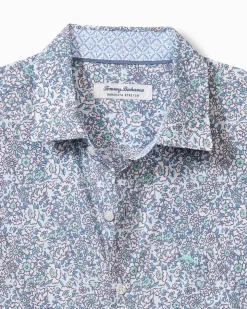 Tommy Bahama Shirts<Sarasota Stretch Blue Flora IslandZone® Shirt