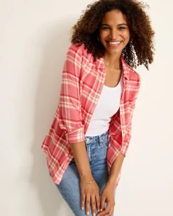 Women Tommy Bahama Tops & Shirts<Seabed Sands Flannel Shirt
