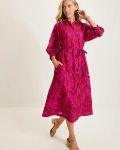Women Tommy Bahama Dresses<Seaside Ikat Midi Shirt Dress