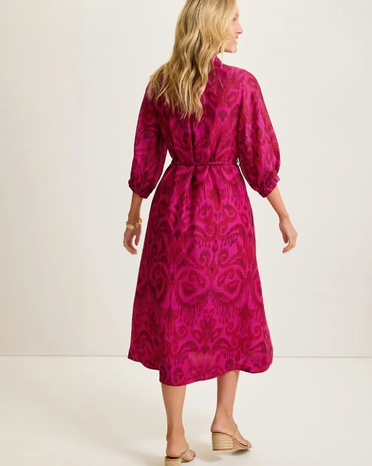 Women Tommy Bahama Dresses<Seaside Ikat Midi Shirt Dress