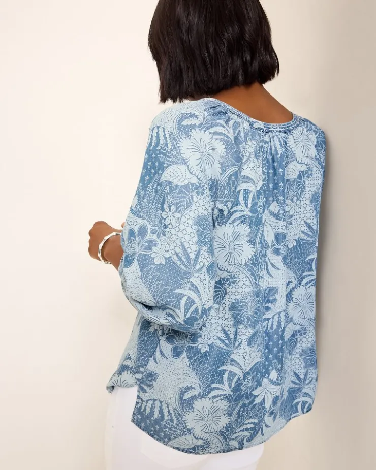 Women Tommy Bahama Tops & Shirts<Secret Inlet 3/4-Sleeve Top