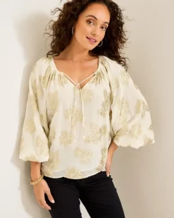 Women Tommy Bahama Tops & Shirts<Shimmering Shores Peasant Top