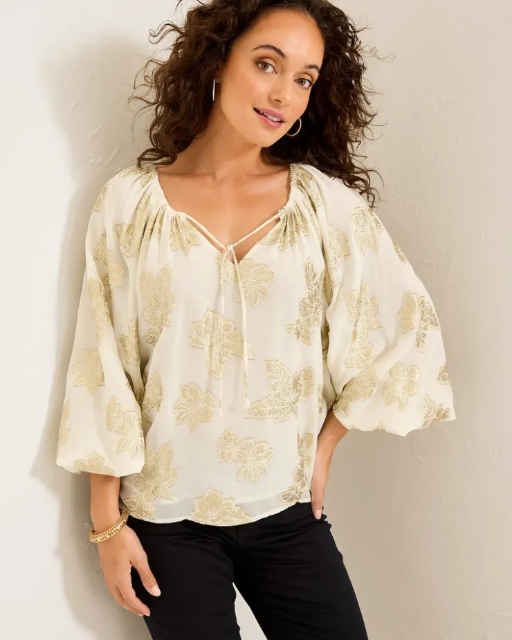 Women Tommy Bahama Tops & Shirts<Shimmering Shores Peasant Top