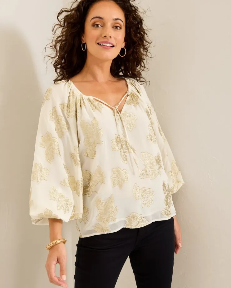 Women Tommy Bahama Tops & Shirts<Shimmering Shores Peasant Top