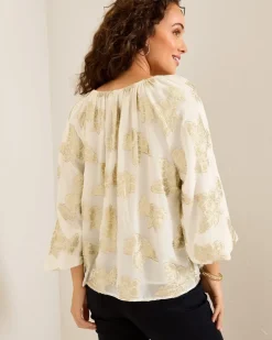 Women Tommy Bahama Tops & Shirts<Shimmering Shores Peasant Top