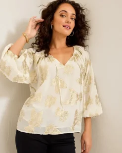 Women Tommy Bahama Tops & Shirts<Shimmering Shores Peasant Top