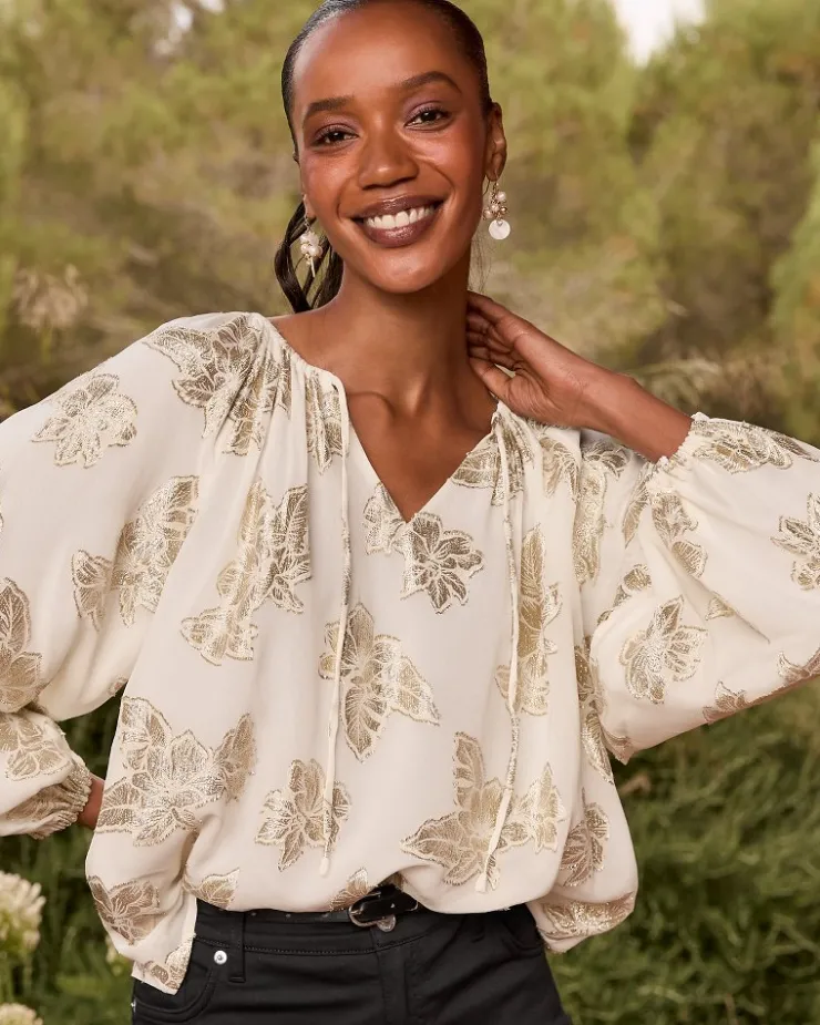 Women Tommy Bahama Tops & Shirts<Shimmering Shores Peasant Top