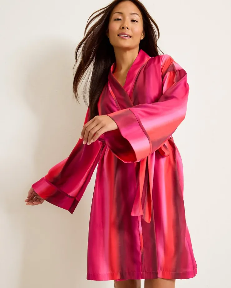 Women Tommy Bahama Sleepwear<Short Satin Robe