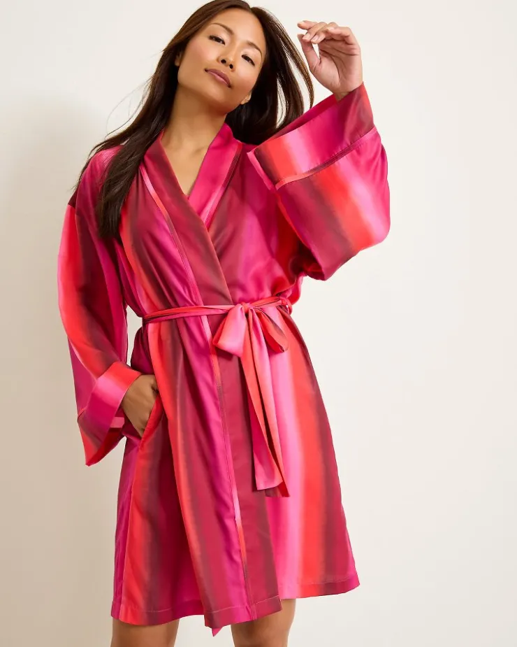 Women Tommy Bahama Sleepwear<Short Satin Robe