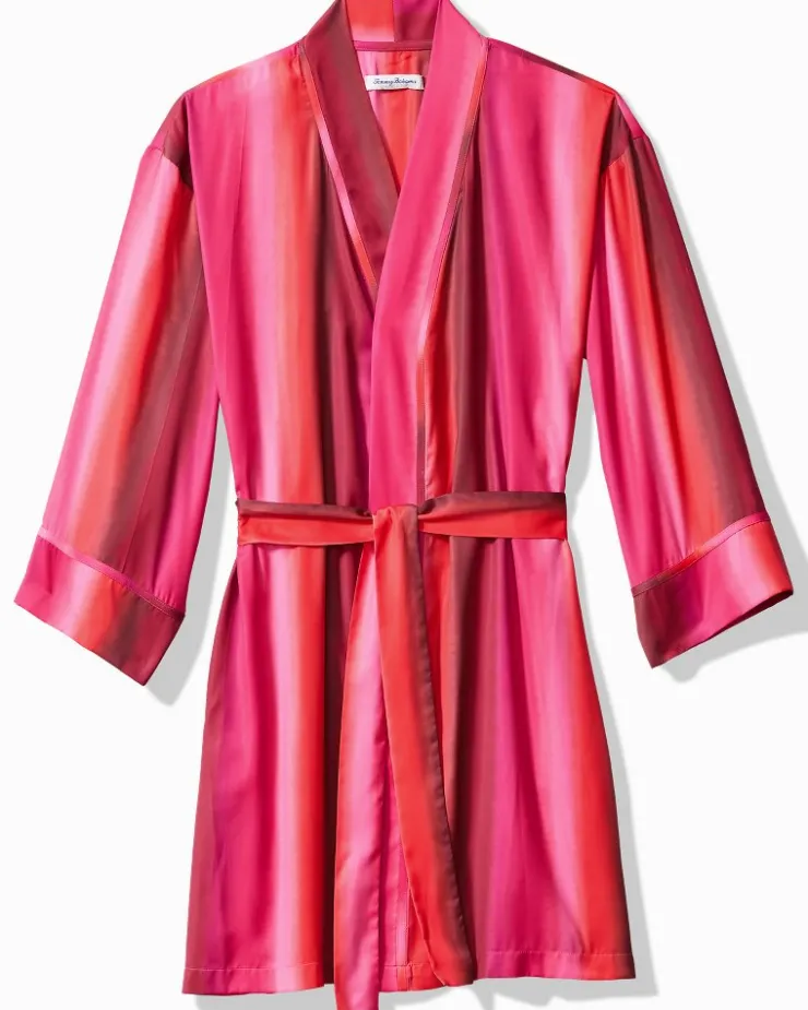Women Tommy Bahama Sleepwear<Short Satin Robe