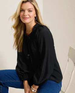 Women Tommy Bahama Tops & Shirts<Silky Seas Smocked Peasant Top