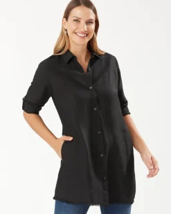 Women Tommy Bahama Beach Coverups<St. Lucia Linen-Blend Beach Shirt