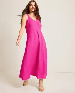 Women Tommy Bahama Beach Coverups|Dresses<St. Lucia Linen-Blend Bias-Cut Coverup Dress
