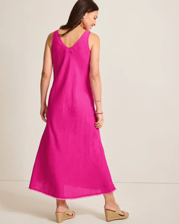 Women Tommy Bahama Beach Coverups|Dresses<St. Lucia Linen-Blend Bias-Cut Coverup Dress