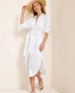 Women Tommy Bahama Beach Coverups|Dresses<St. Lucia Linen-Blend Coverup Shirt Dress